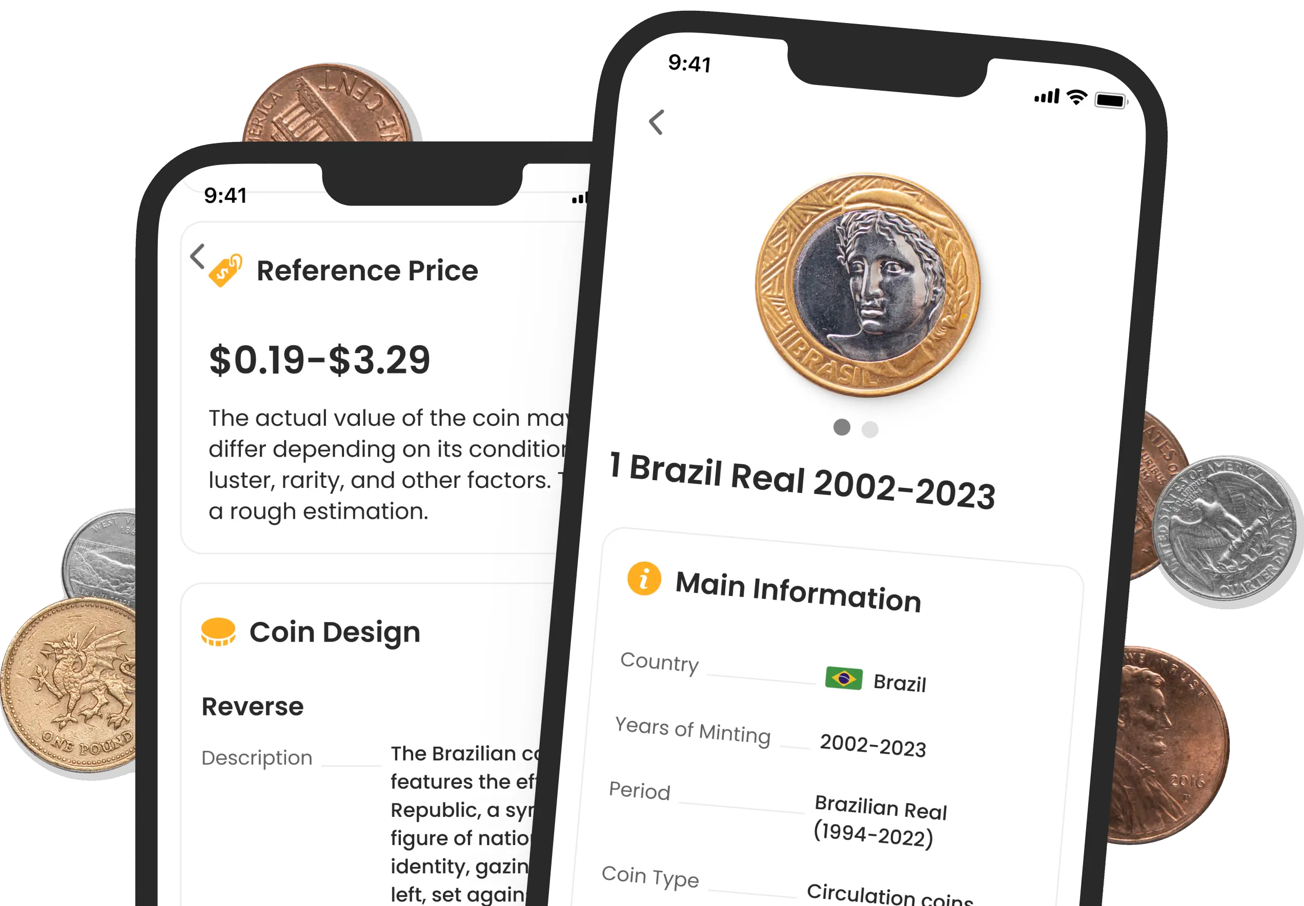 Coin ID Scanner App Mockup